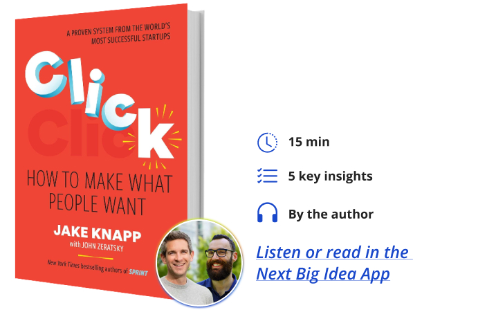 Κάντε κλικ στο Jake Knapp John Zeratsky Next Big Idea Book Book Book Bite